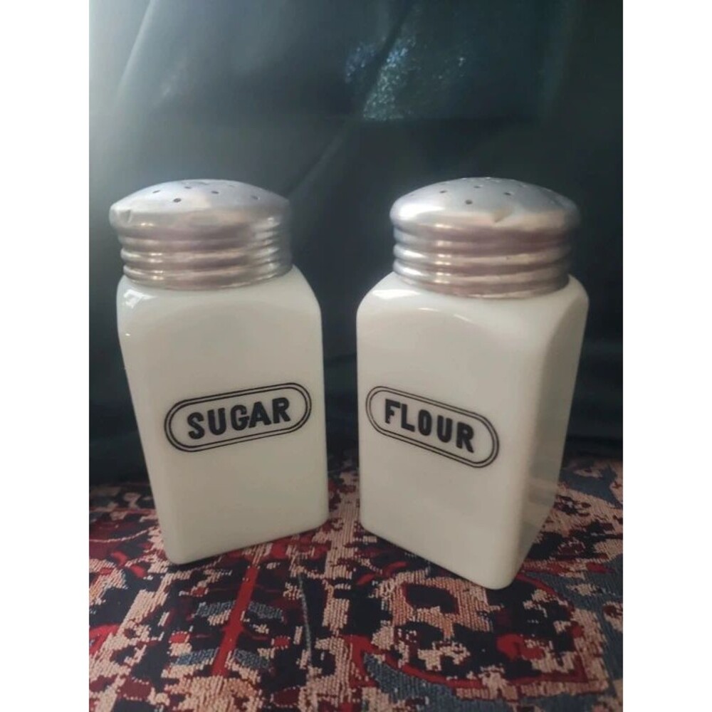 1930s 40s McKee Milkglass shakers